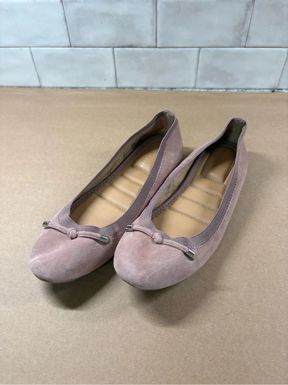Kelly & Katie Dusty Rose Suede Ballet Flats